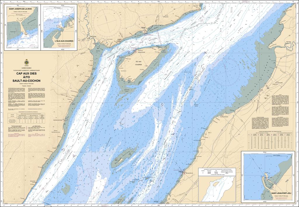 CHS Chart 1233 - Cap aux Oies à/to Sault-au-Cochon