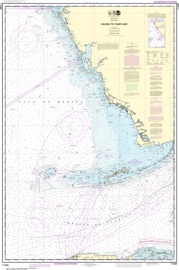 NOAA Chart 11420: Havana to Tampa Bay