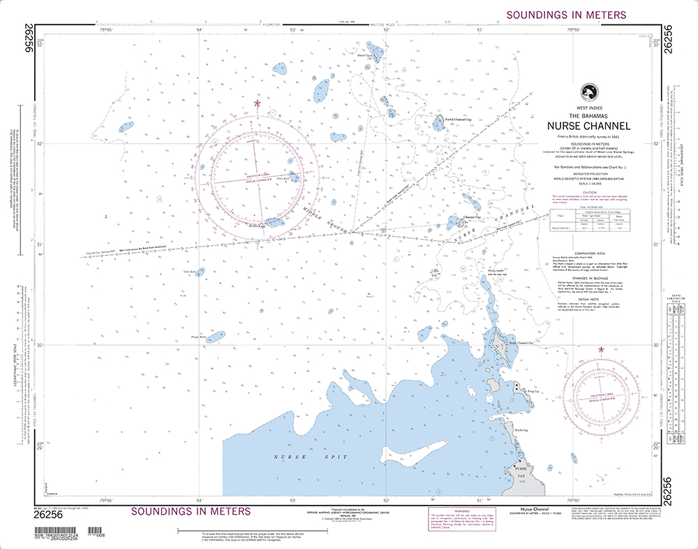 NGA Chart 26256: Nurse Channel (West Indies)