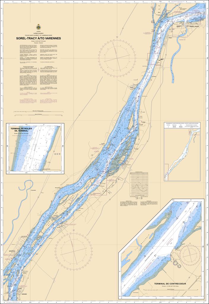 CHS Chart 1311: Sorel-Tracy à/to Varennes