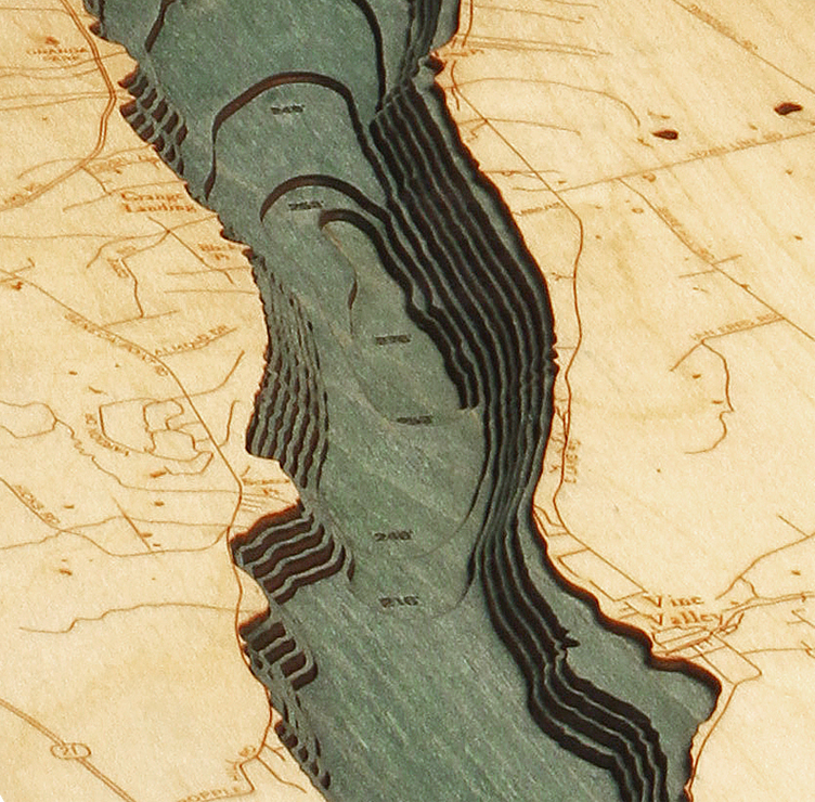 WoodChart of Canandaigua Lake, New York