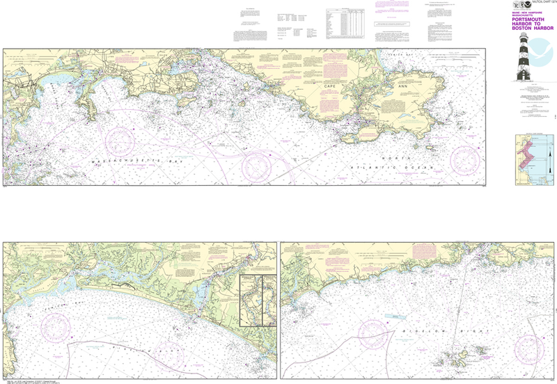 NOAA Chart 13274 Portsmouth Harbor to Boston Harbor, Merrimack River
