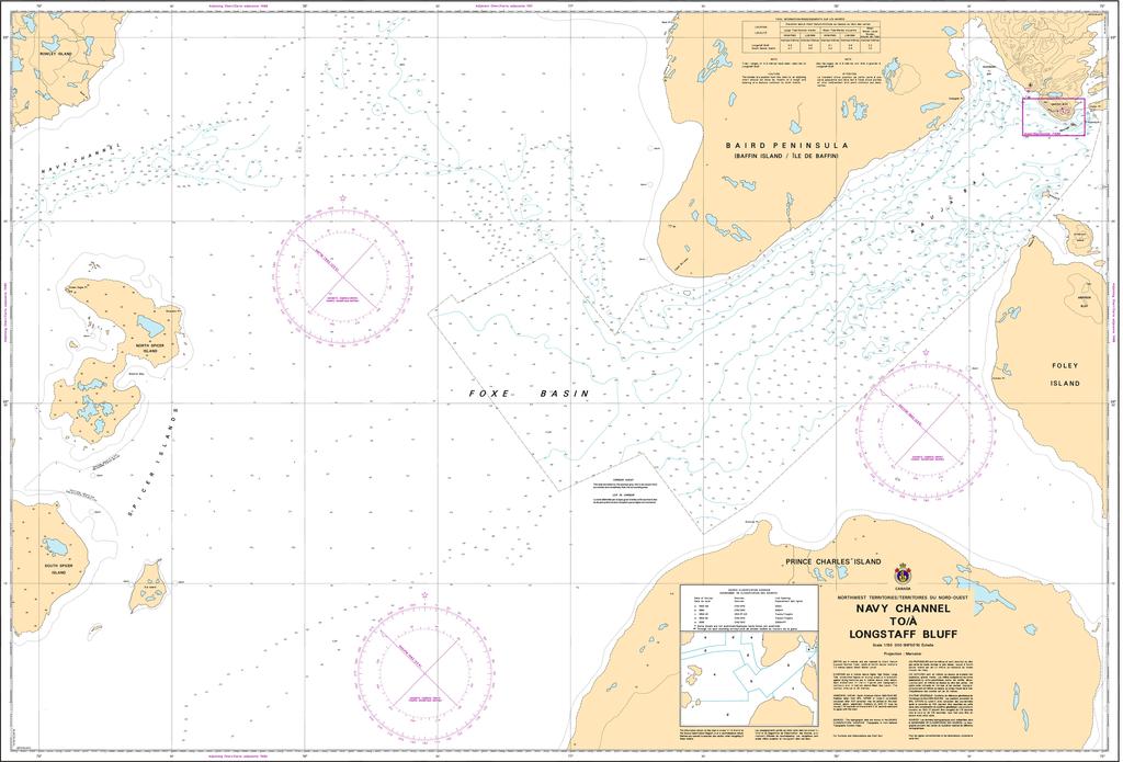 CHS Chart 7489: Navy Channel to/à Longstaff Bluff