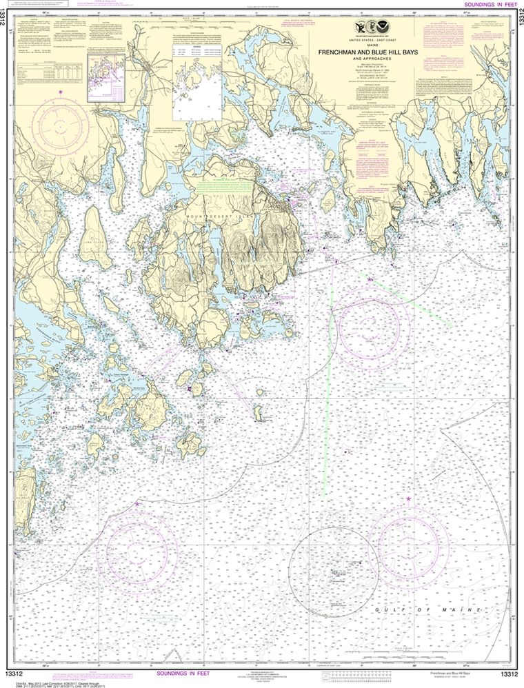NOAA Chart 13312: Frenchman and Blue Hill Bays and Approaches