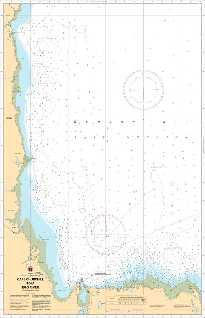 CHS Chart 5400: Cape Churchill to/à Egg River