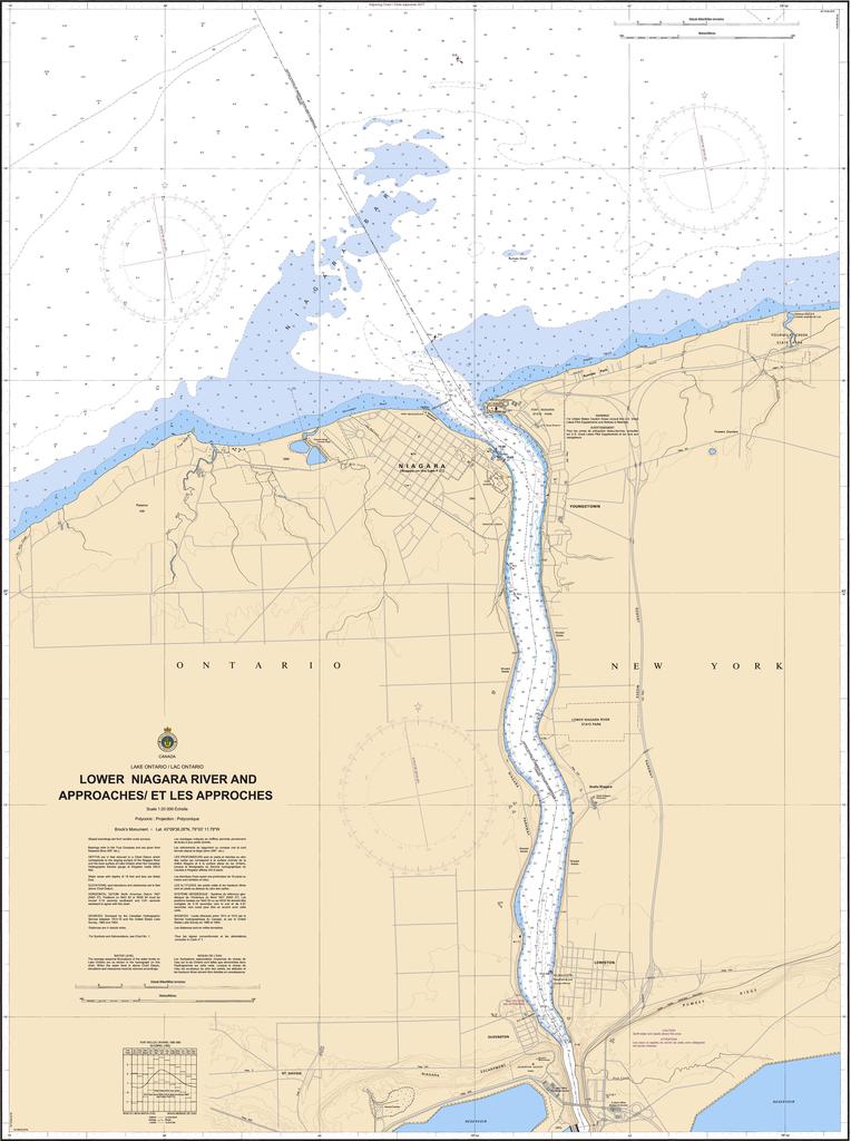 CHS Chart 2043: LOWER NIAGARA RIVER AND APPROACHES / ET LES APPROCHES