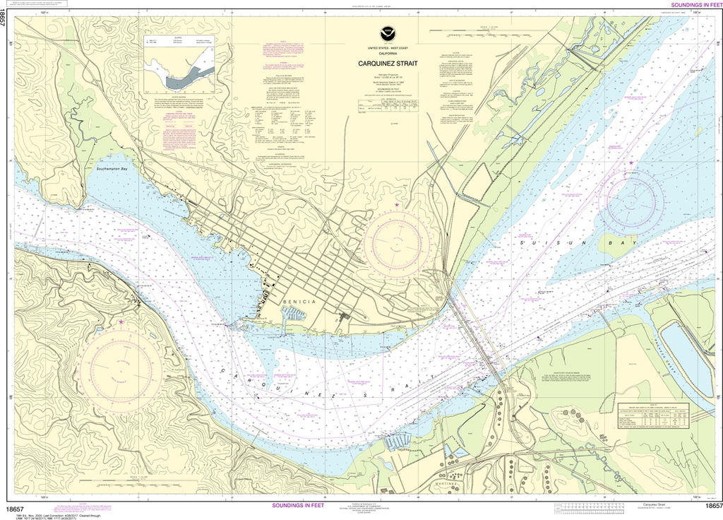 NOAA Chart 18657: Carquinez Strait