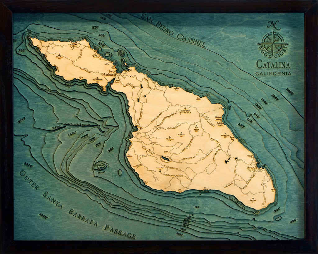 WoodChart of Catalina Island, California