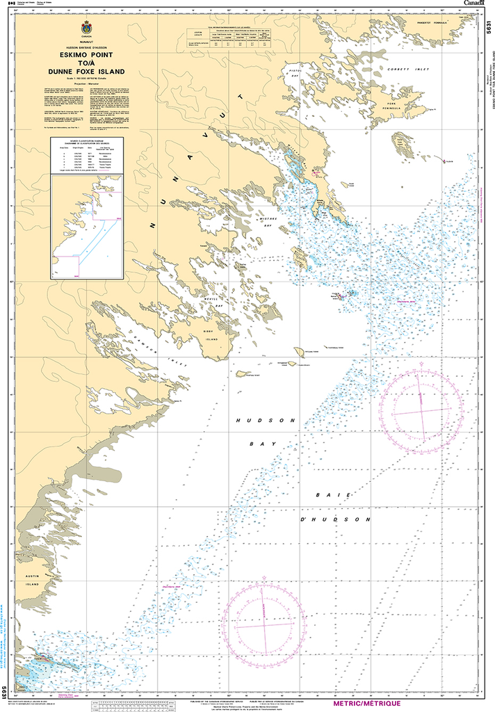 CHS Print-on-Demand Charts Canadian Waters-5631: Eskimo Point to Dunne Foxe Island, CHS POD Chart-CHS5631