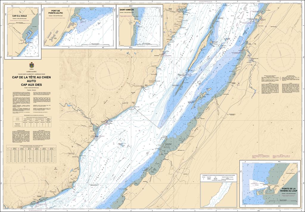 CHS Chart 1234: Cap de la Tête au Chien au/to Cap aux Oies