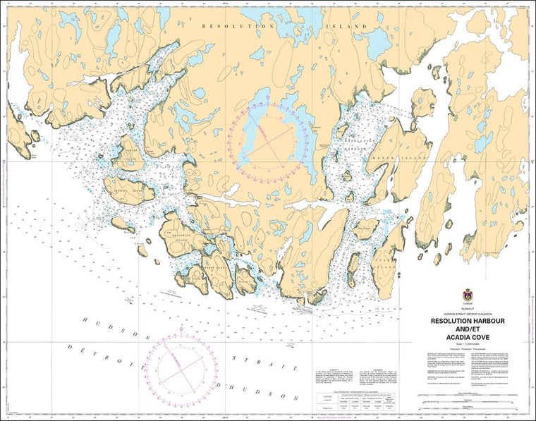 CHS Chart 5459: Resolution Harbour and/et Acadia Cove