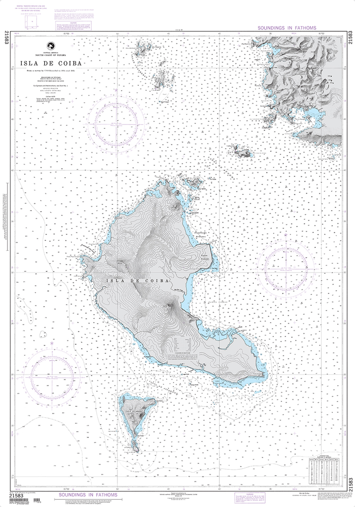 NGA Chart 21583: Isla de Coiba (South Coast of Panama)