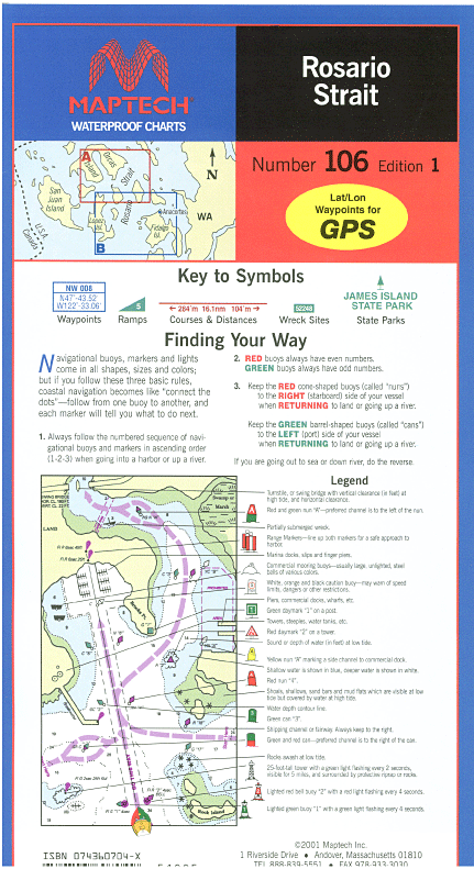 Captain's-Nautical-Supplies-Maptech-Waterproof-Chart-Rosario-Strait