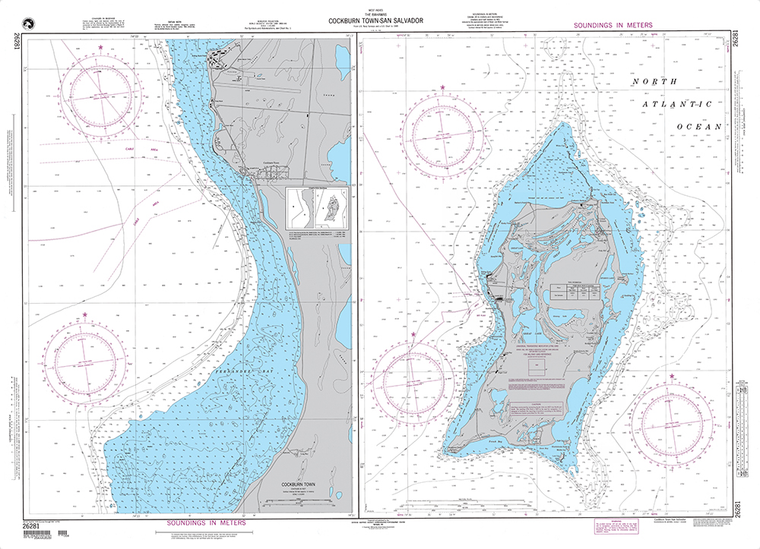 NGA Chart 26281: Cockburn Town-San Salvador (Bahama Islands)