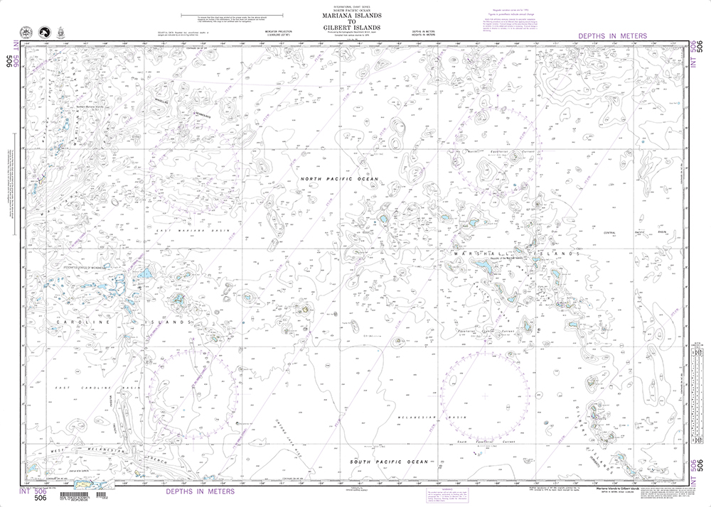 NGA Chart 506: Mariana Islands to Gilbert Islands