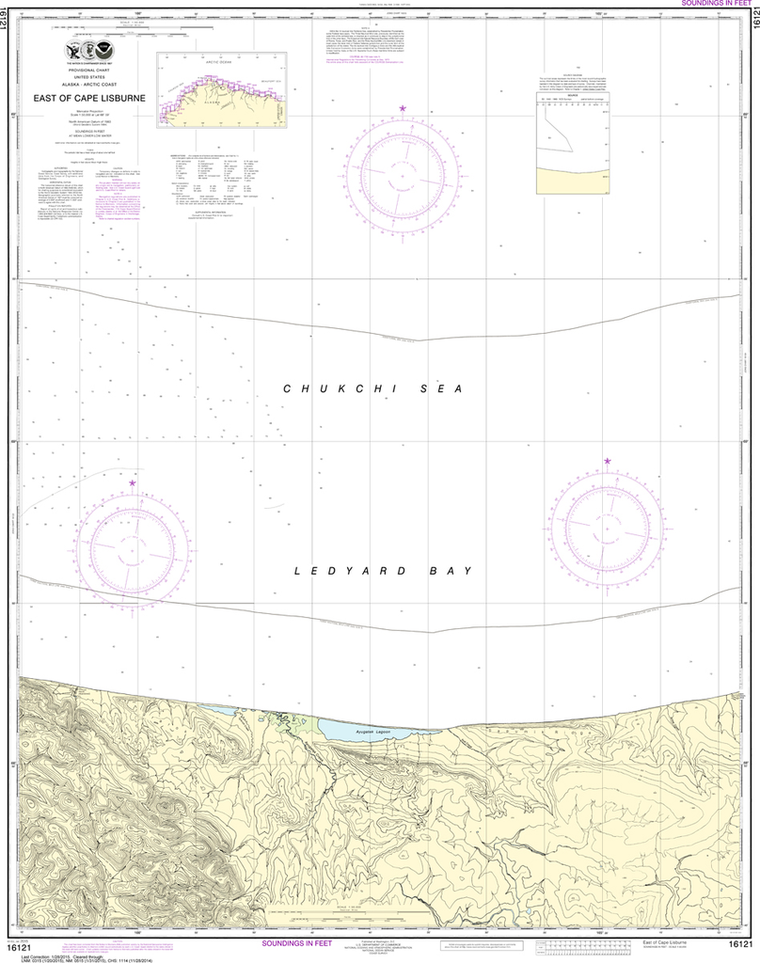 NOAA Chart 16121: East of Cape Lisburne