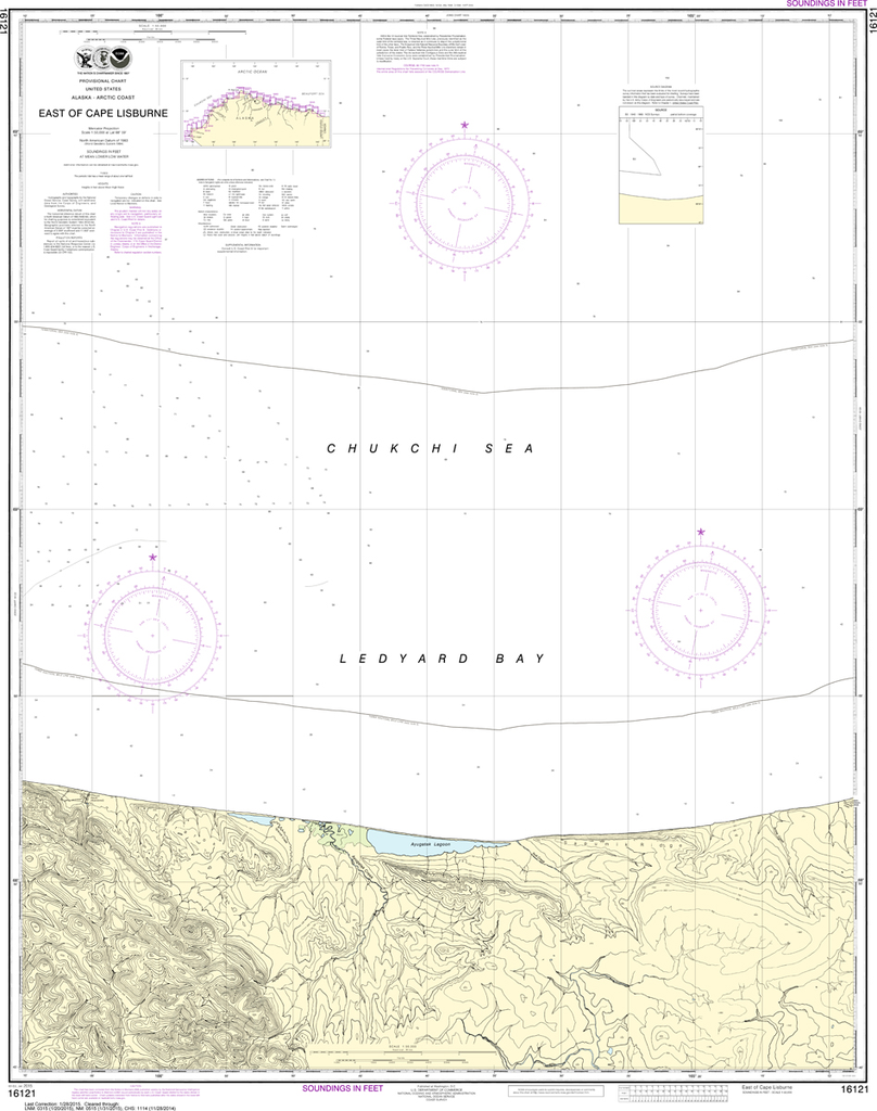 NOAA Chart 16121: East of Cape Lisburne