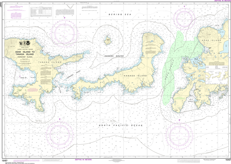 NOAA Chart 16467: Adak Island to Tanaga Island