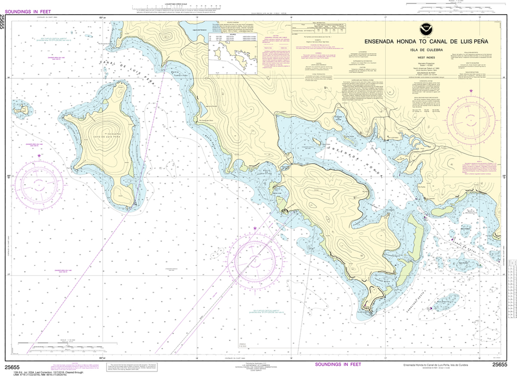 NOAA Chart 25655: Ensenada Honda to Canal de Luis Pena