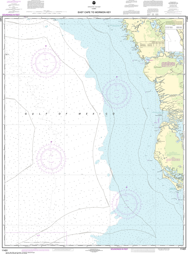 NOAA Chart 11431: East Cape to Mormon Key