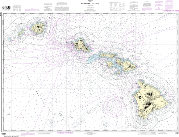 NOAA Charts for the Hawai'ian & Pacific Islands (PI3): Hawai'ian Islands (Greater Archipelago)