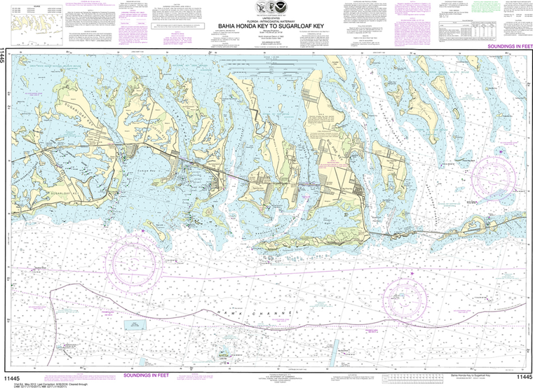 NOAA Chart 11445: Intracoastal Waterway - Bahia Honda Key to Sugarloaf Key