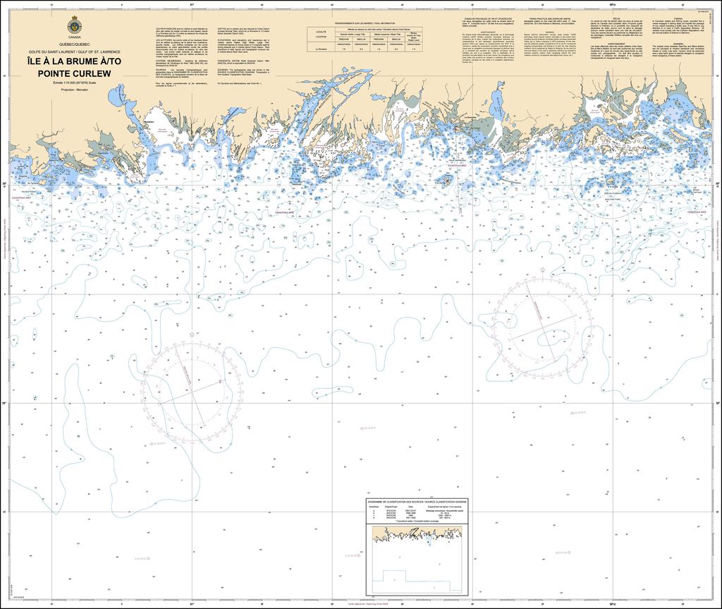 CHS Chart 4453: Île à la Brume à/to Pointe Curlew