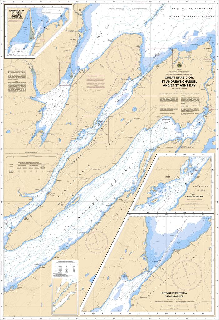 CHS Chart 4277: Great Bras DOr, St. Andrews Channel and/et St