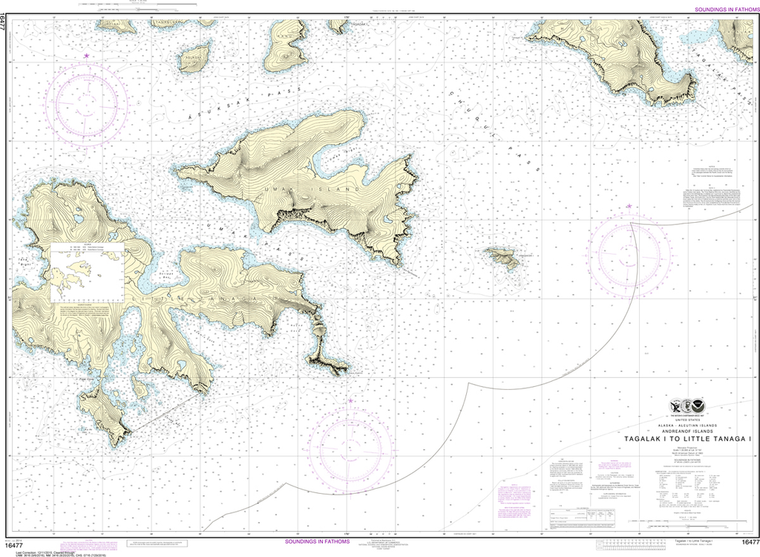 NOAA Chart 16477: Tagalak Island to Little Tanaga lsland