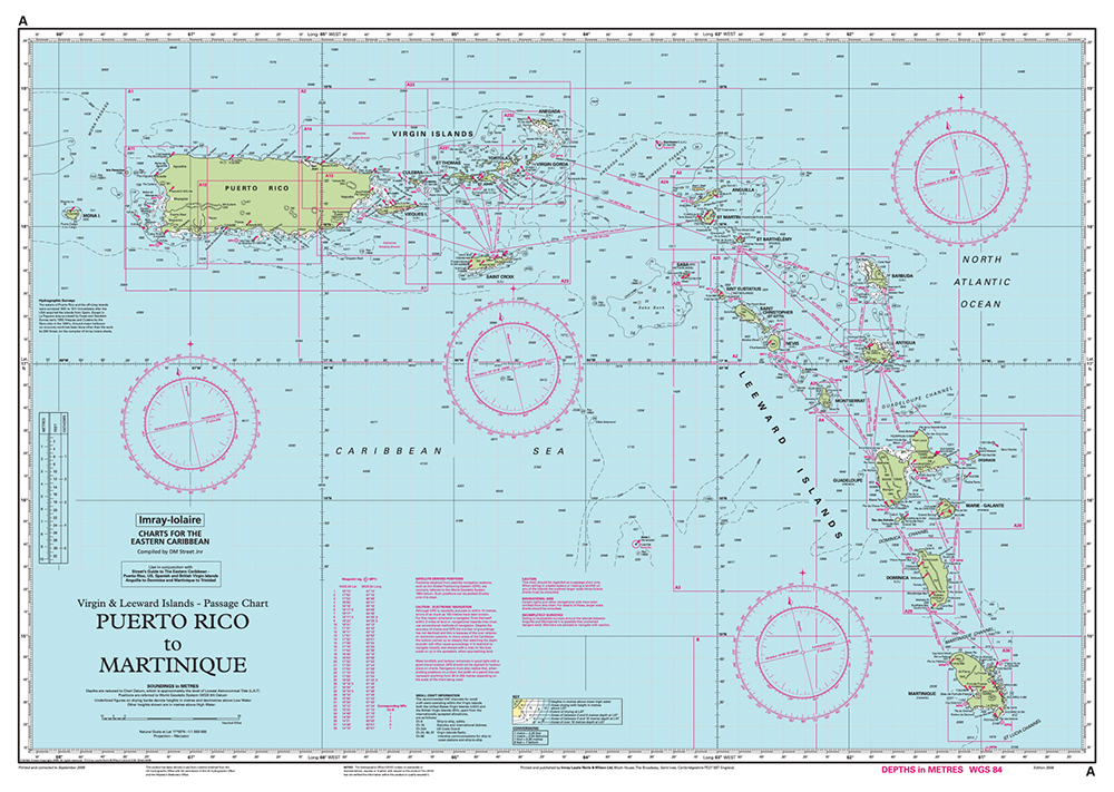Imray Chart A: Puerto Rico to Martinique