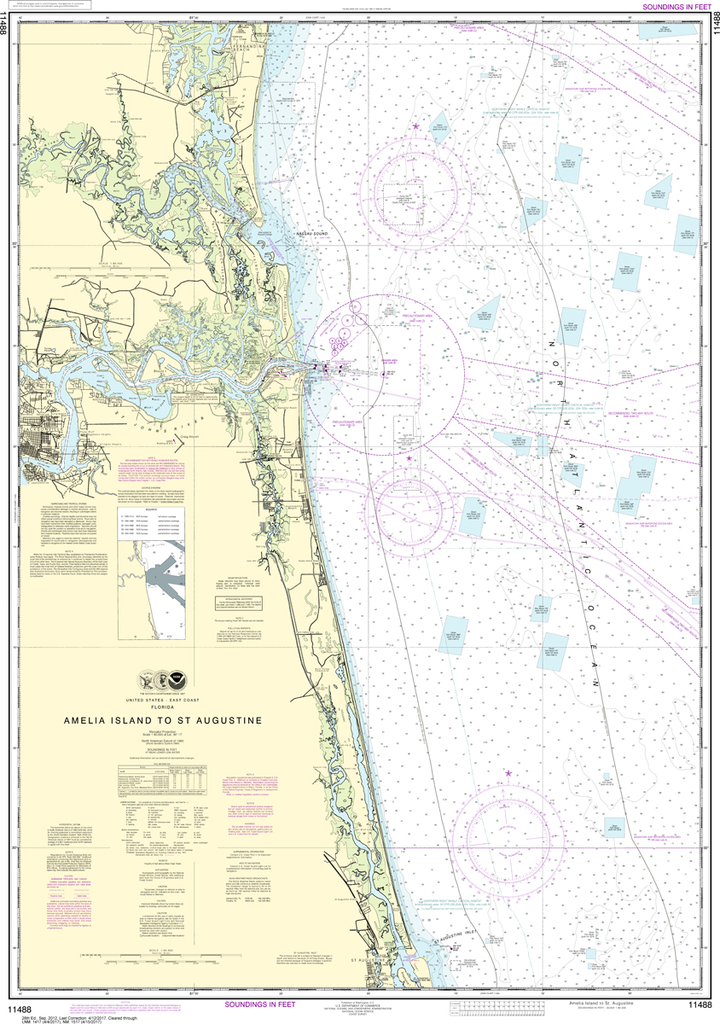 NOAA Chart 11488: Amelia Island to St. Augustine