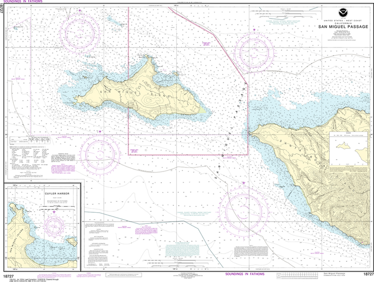 NOAA Chart 18727: San Miguel Passage, Cuyler Harbor