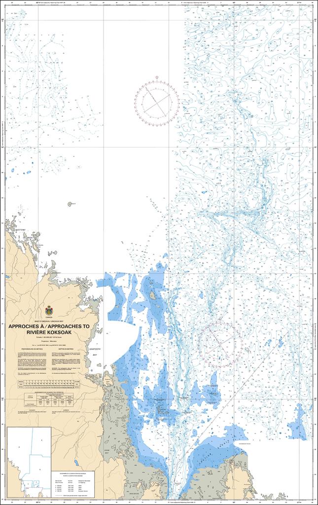 CHS Chart 5376: Approches à/Approaches to Rivière Koksoak