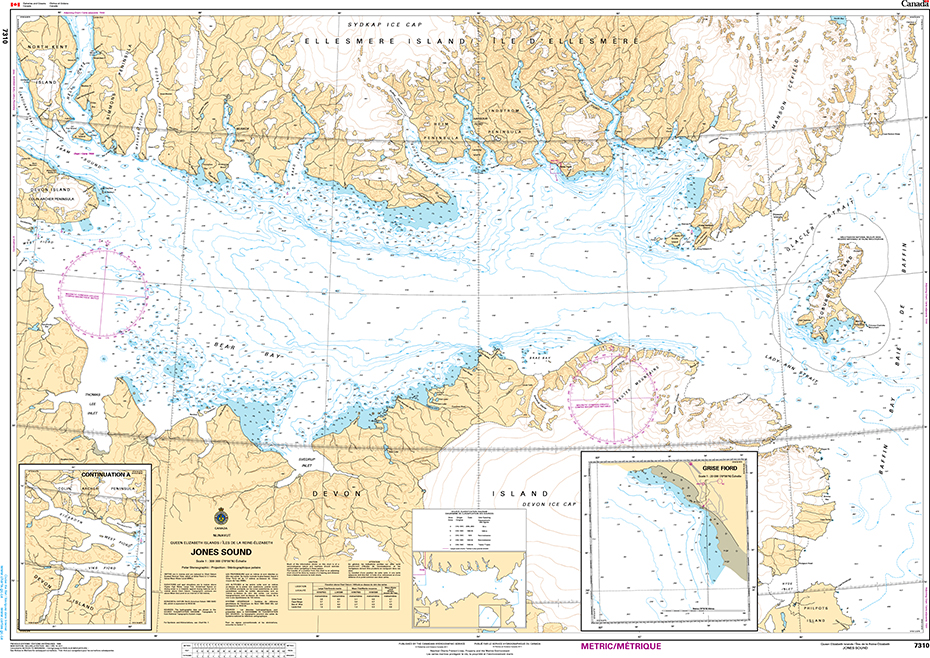 CHS Print-on-Demand Charts Canadian Waters-7310: Jones Sound, CHS POD Chart-CHS7310
