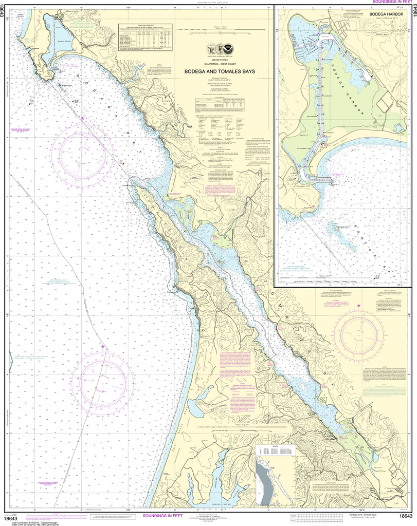 NOAA Chart 18643: Bodega and Tomales Bays, Bodega Harbor