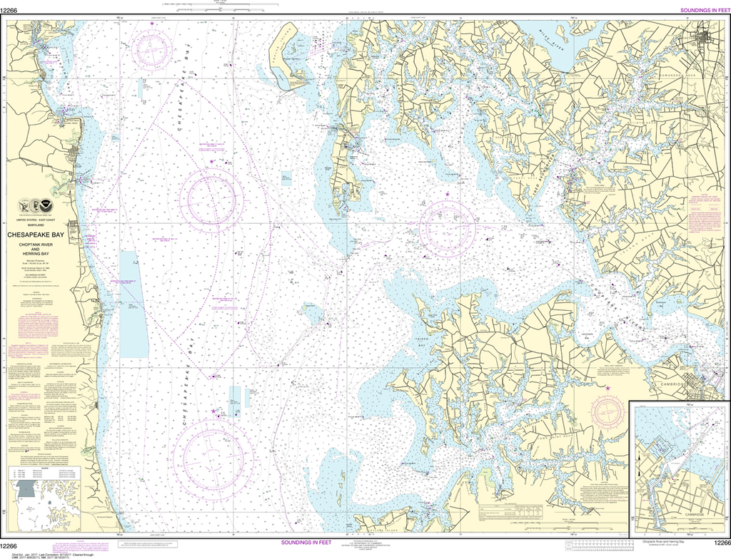 NOAA Chart 12266: Chesapeake Bay - Choptank River and Herring Bay, Cambridge