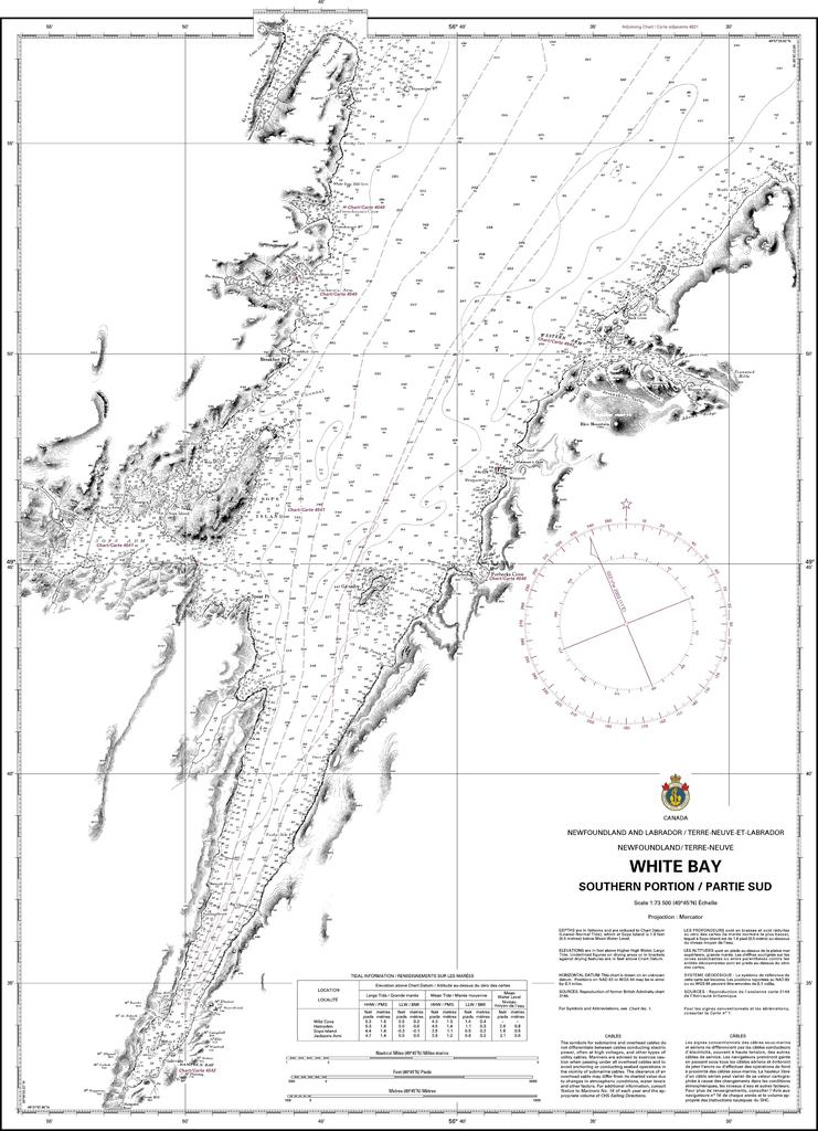 CHS Chart 4584: White Bay: Southern Part / Partie Sud