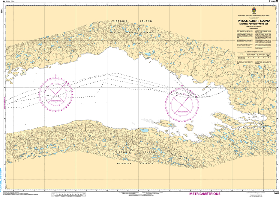 CHS Print-on-Demand Charts Canadian Waters-7669: Prince Albert Sound Eastern Portion/Partie Est, CHS POD Chart-CHS7669