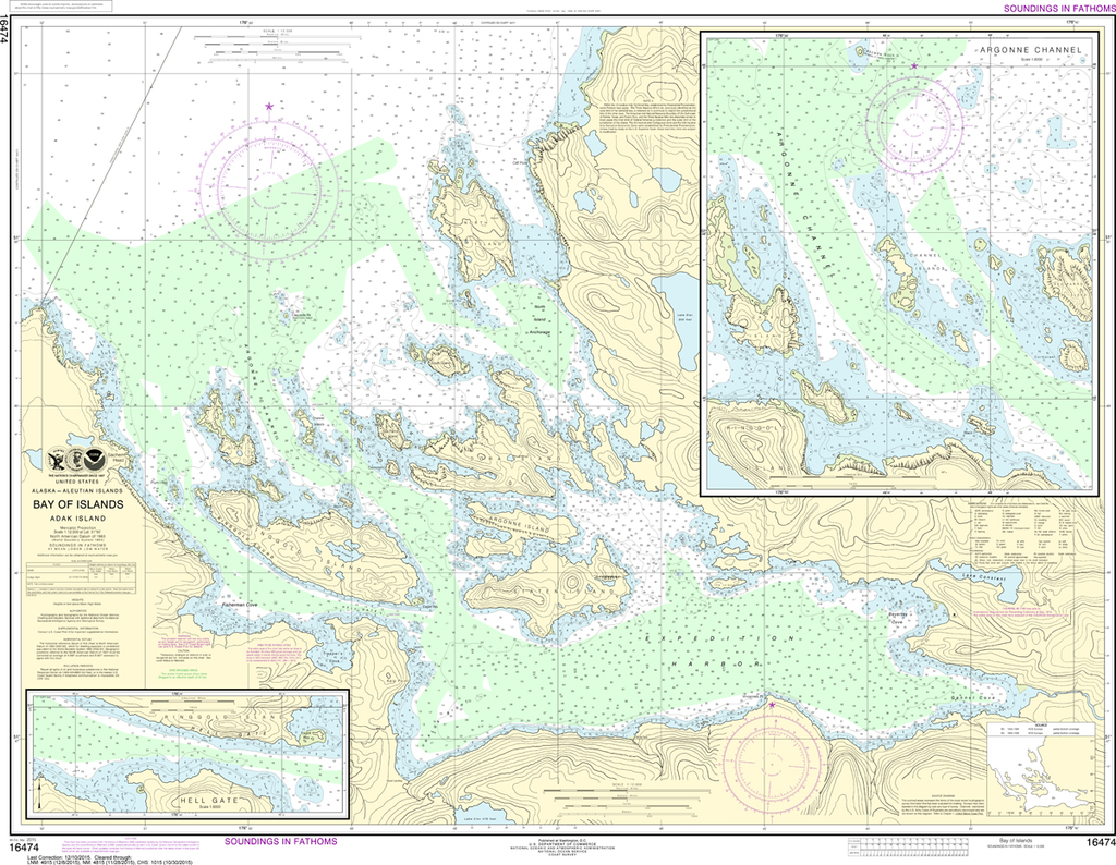 NOAA Chart 16474: Bay of Islands, Aranne Channel, Hell Gate