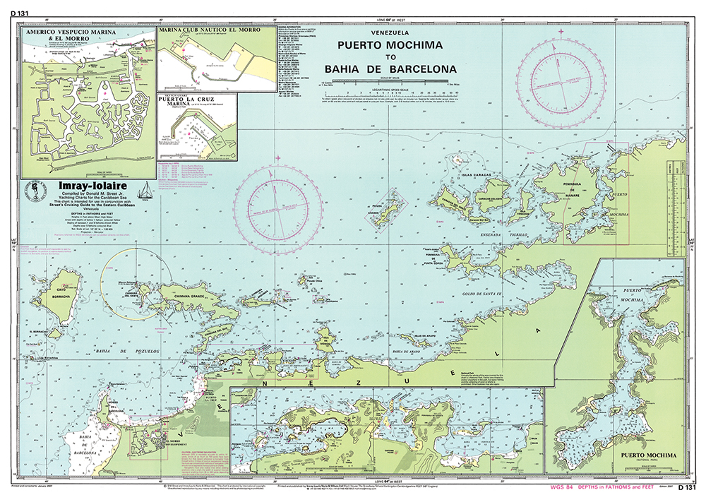 Imray Chart D131: Puerto Mochima to Bahia de Barcelona