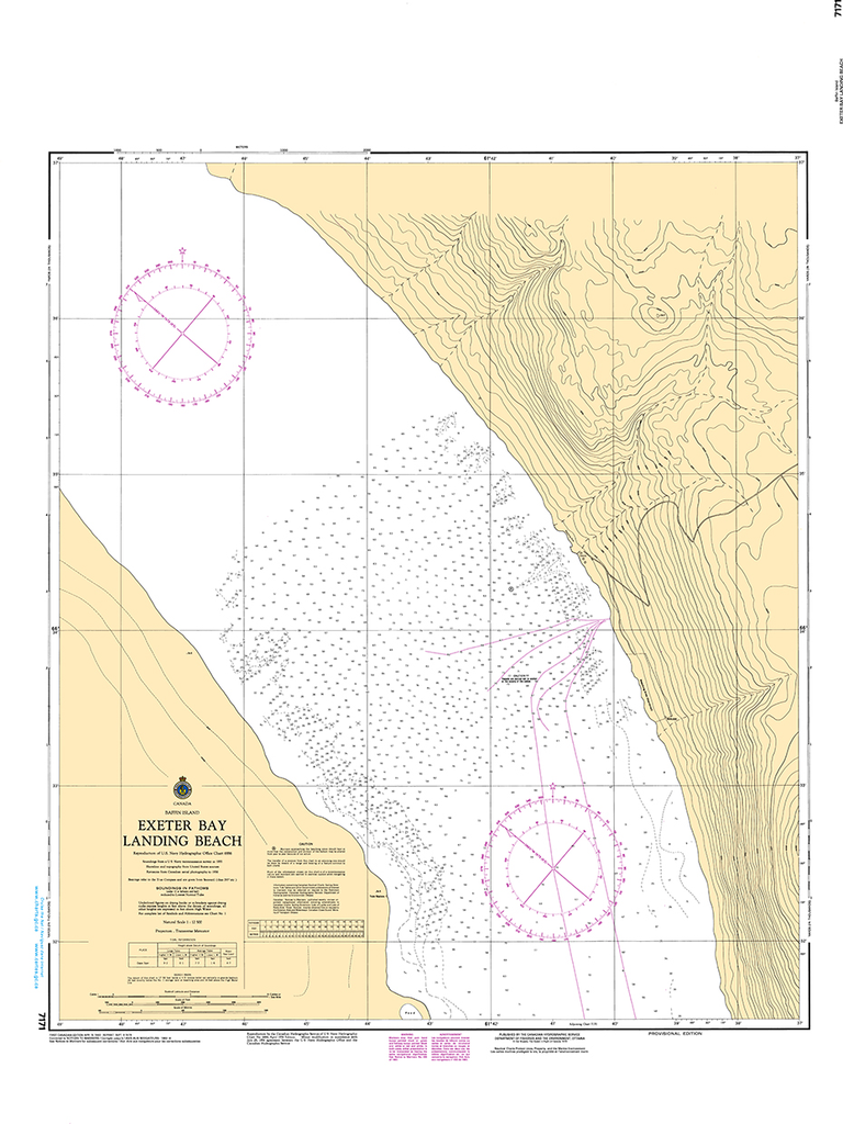 CHS Print-on-Demand Charts Canadian Waters-7171: Exeter Bay Landing Beach, CHS POD Chart-CHS7171