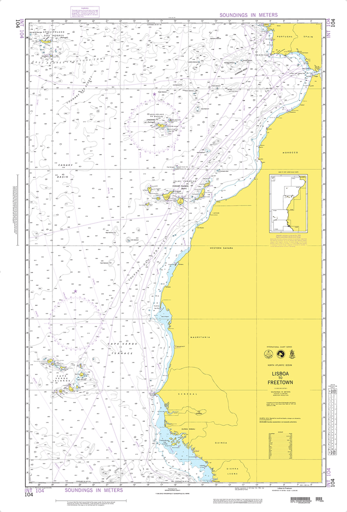 NGA Chart 104: Lisboa to Freetown