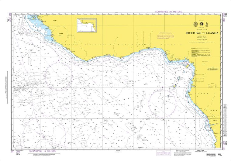 NGA Chart 105: Freetown to Luanda