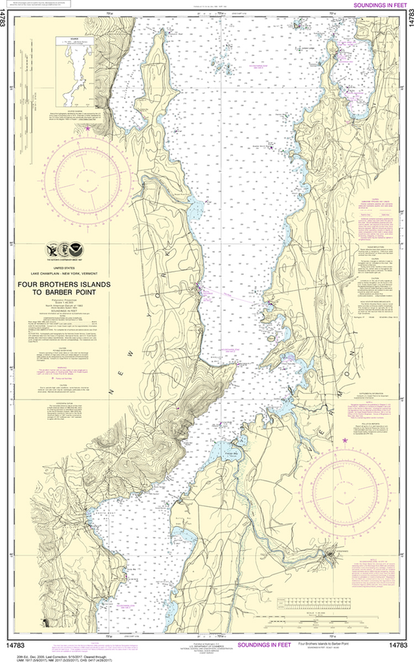 NOAA Chart 14783: Four Brothers Islands to Barber Point - Captain's ...