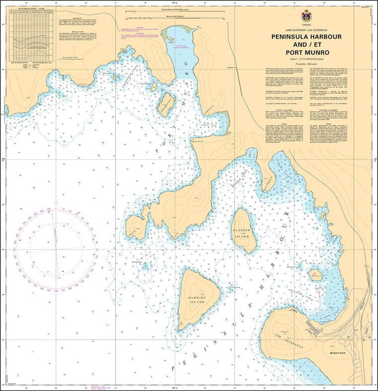 CHS Chart 2306: Peninsula Harbour and/et Port Munro