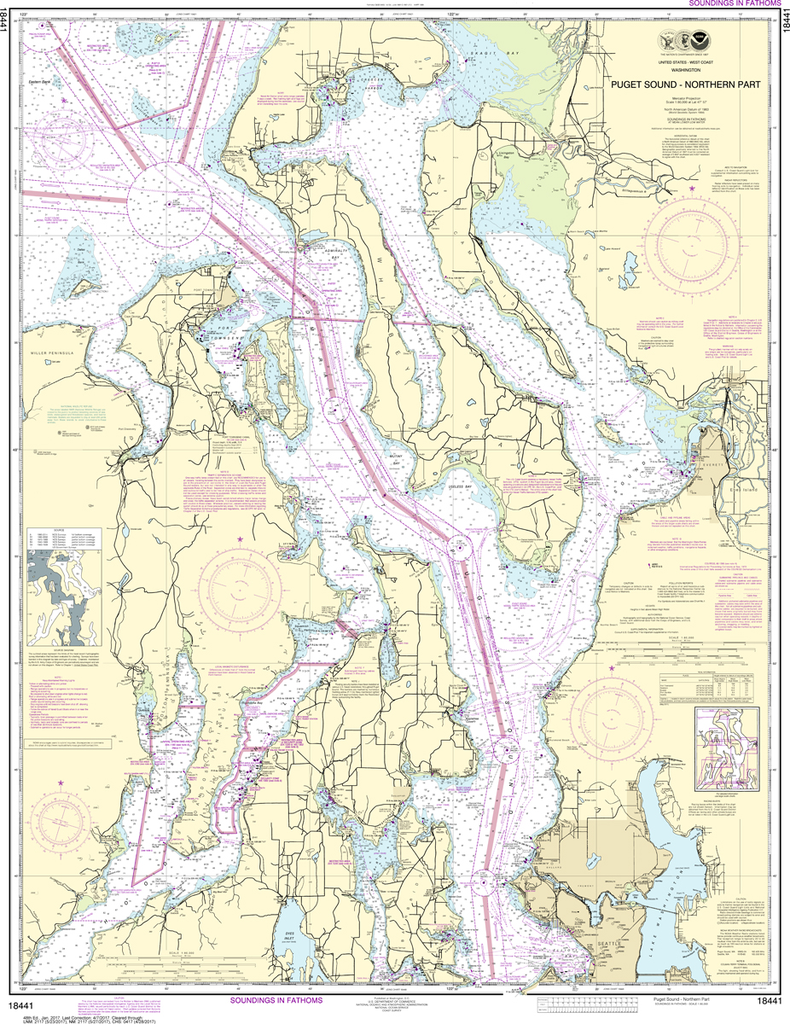 NOAA Chart 18441: Puget Sound - Northern Part