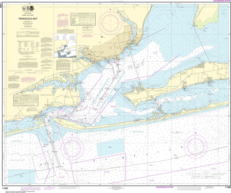 NOAA Chart 11383: Pensacola Bay