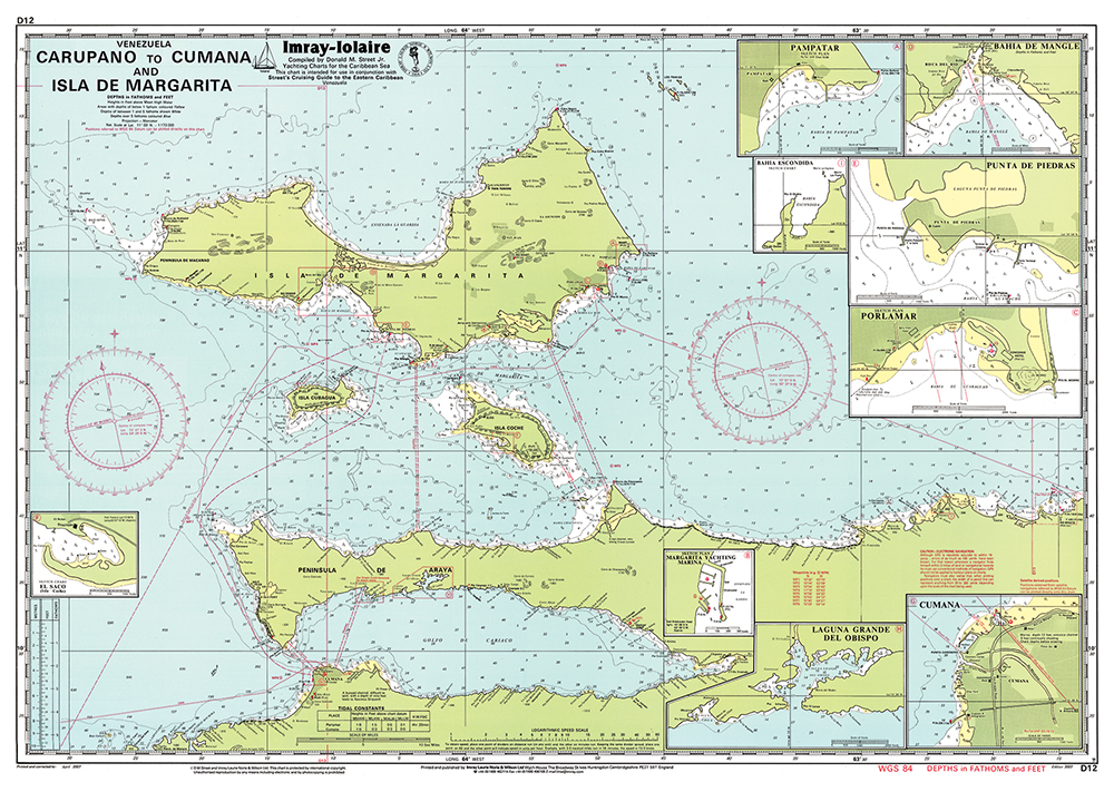 Imray Chart D12: Carupano to Cumana and Isla de Margarita
