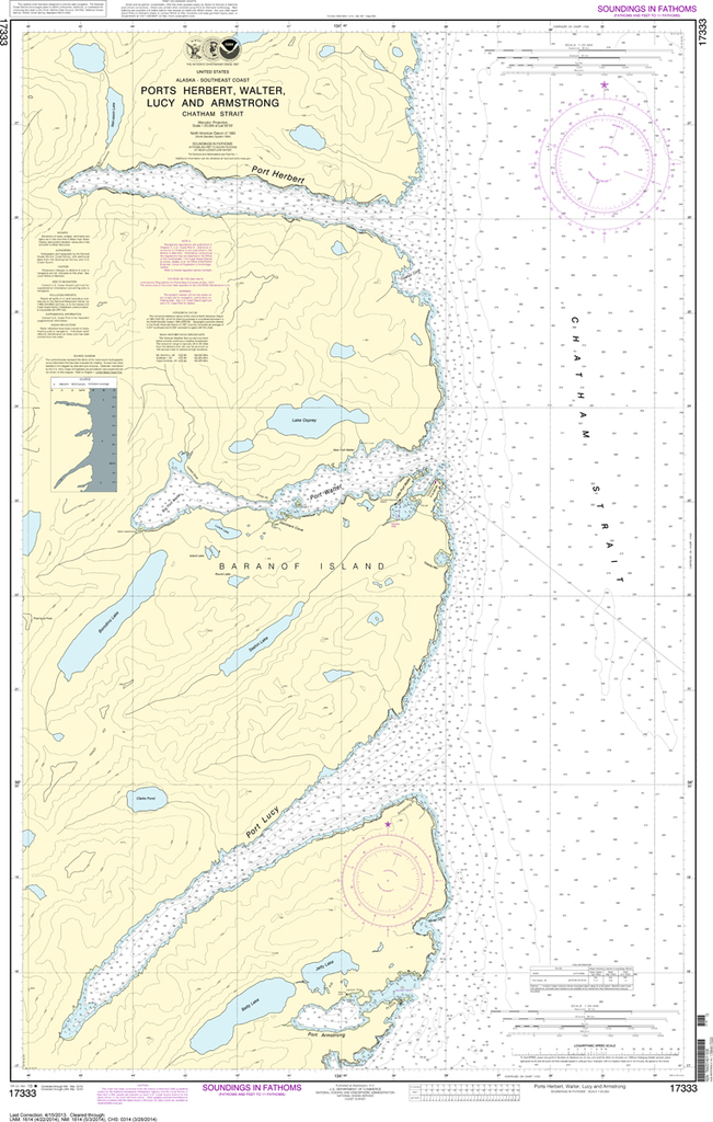 NOAA Chart 17333: Ports Herbert, Walter, Lucy and Armstrong