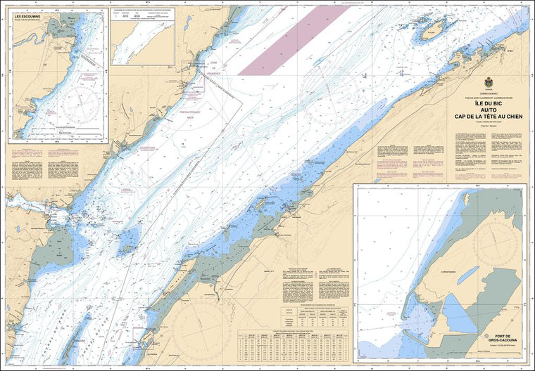 CHS Chart 1320: Île du Bic au/to Cap de la Tête au Chien